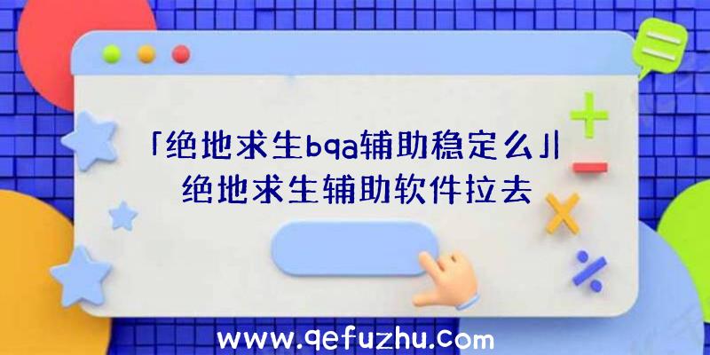 「绝地求生bqa辅助稳定么」|绝地求生辅助软件拉去